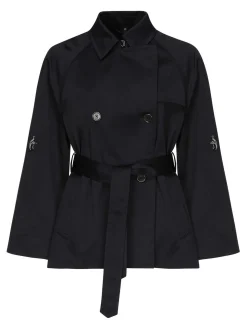 Trench corto in lana e cashmere