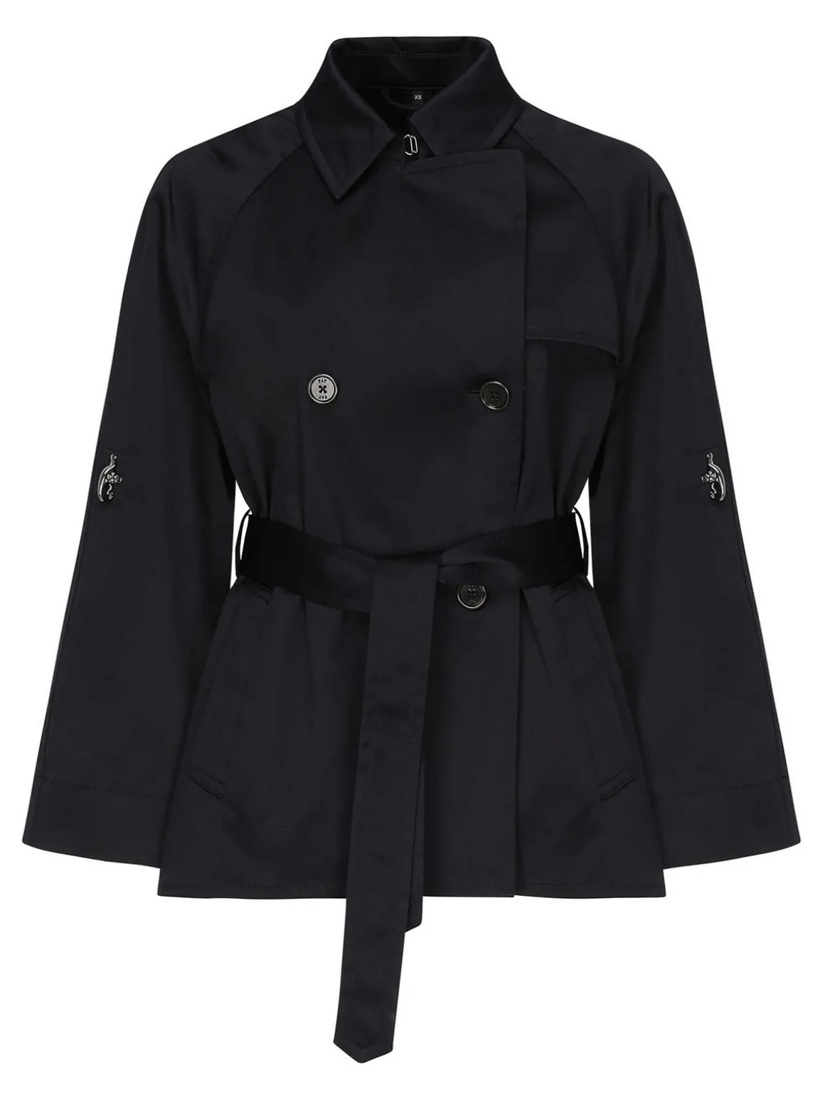 Trench corto in lana e cashmere