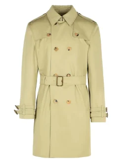 Trench di cotone verde