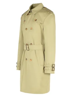 Trench di cotone verde