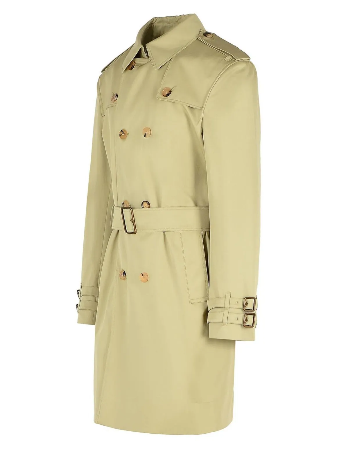 Trench di cotone verde