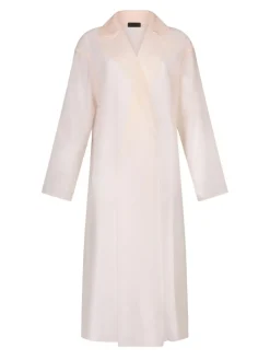 Trench di organza beige