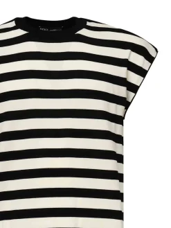 T-shirt kimono in maglia a strisce