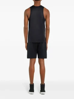 T-shirt a collo dell'equipaggio in nero