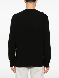 T-shirt a maniche lunghe in maglia nero