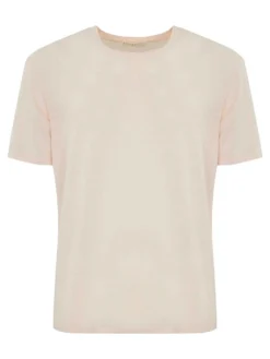 T-shirt a schiera di lino
