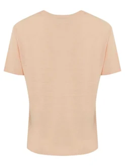 T-shirt a schiera di lino