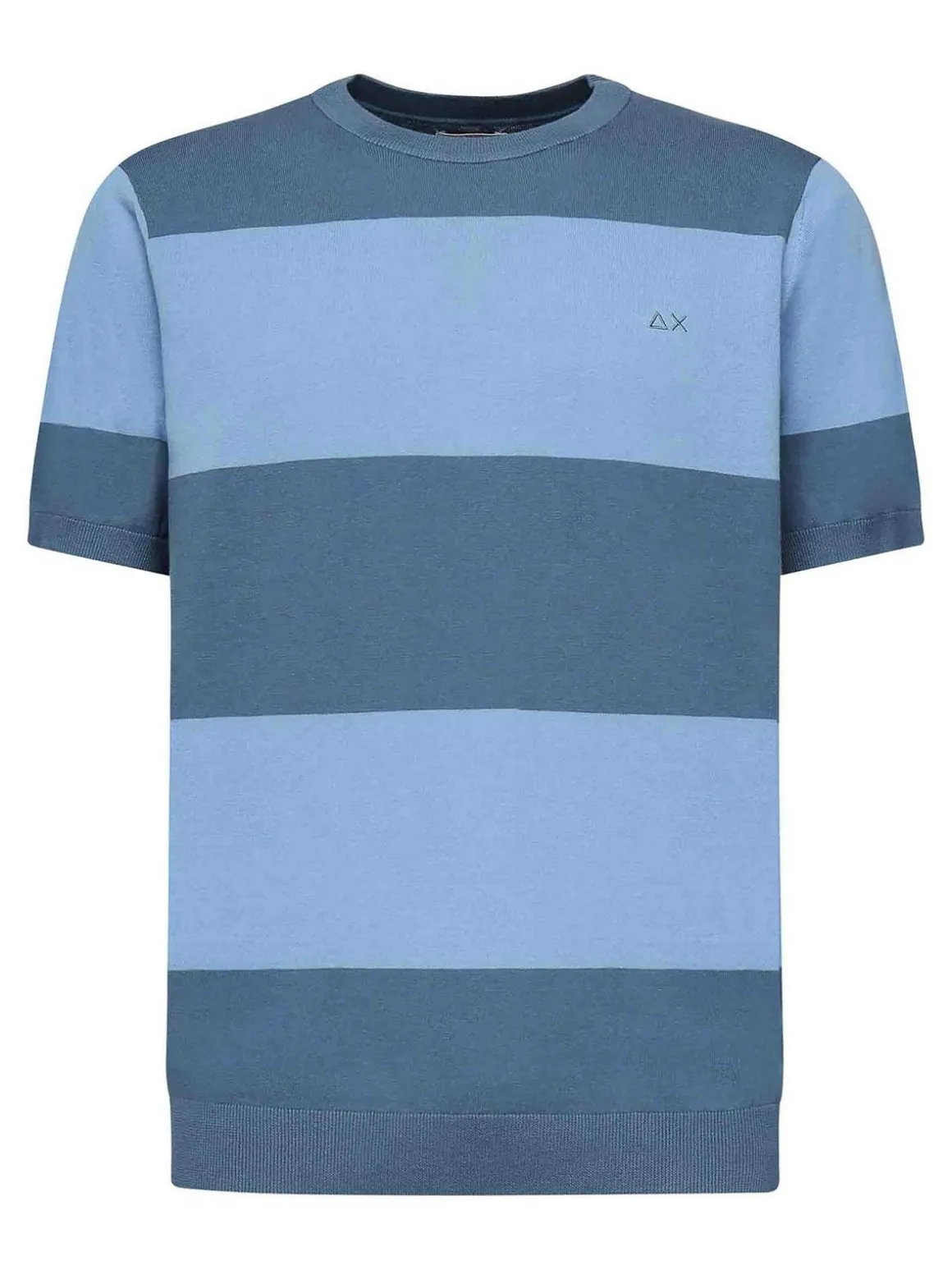 T-shirt a strisce con logo