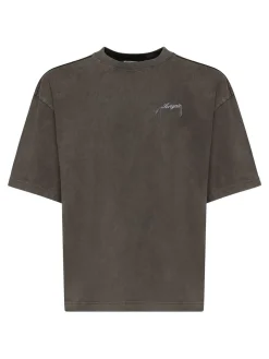 T-shirt con logo a effetto lavato