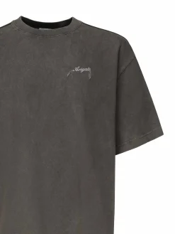 T-shirt con logo a effetto lavato