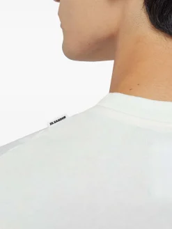 T-shirt da equipaggio bianco ottico