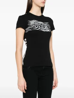 T-shirt del logo per stampa grafica in cotone