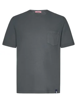 T-shirt della maglia grigio