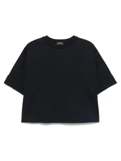 T-shirt di cotone in blu navy
