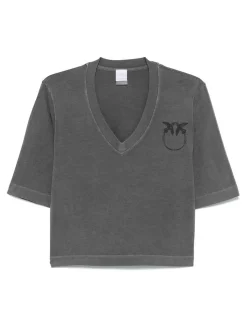 T-shirt di cotone in grigio