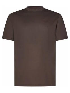 T-shirt di viaggio essenziale beige in cotone