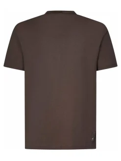 T-shirt di viaggio essenziale beige in cotone