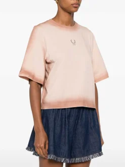 T-shirt in cotone rosa blush di trofei