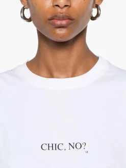 T-shirt in equilibrio di cotone bianco