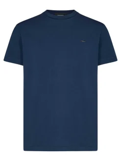 T-shirt in forma fresca in maglia blu