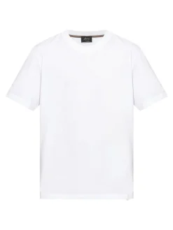 T-shirt in giù biologico a gasolato bianco