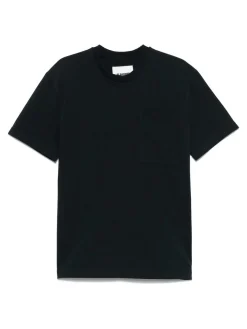 T-shirt in gira blu in cotone