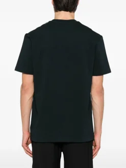 T-shirt in gira blu in cotone