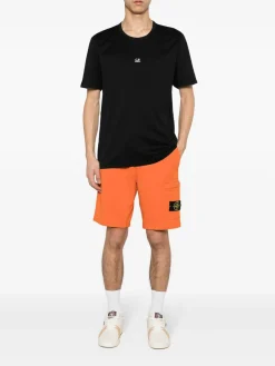 T-shirt nera in maglia mercerizzata 70/2