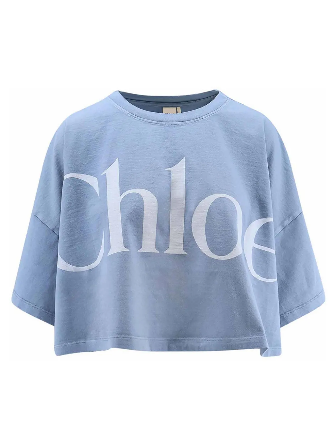 T-shirt ritagliata in cotone