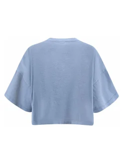 T-shirt ritagliata in cotone
