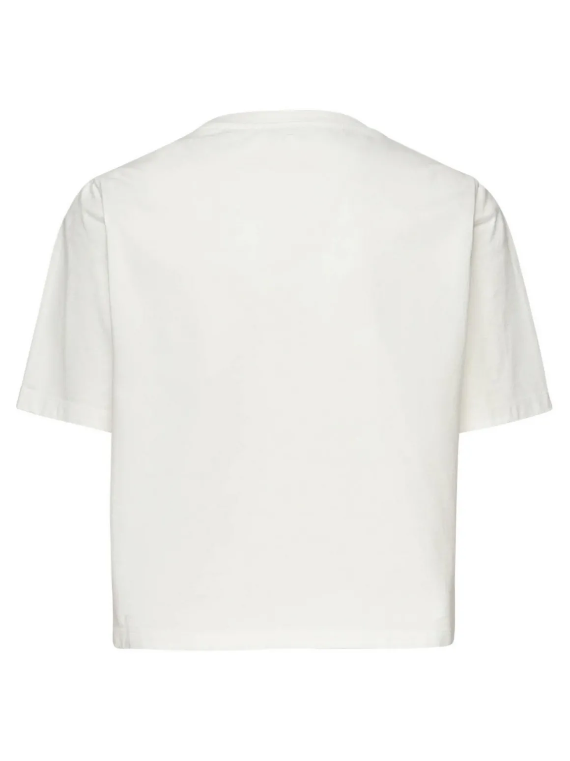 T-shirt ritagliata in maglia di cotone