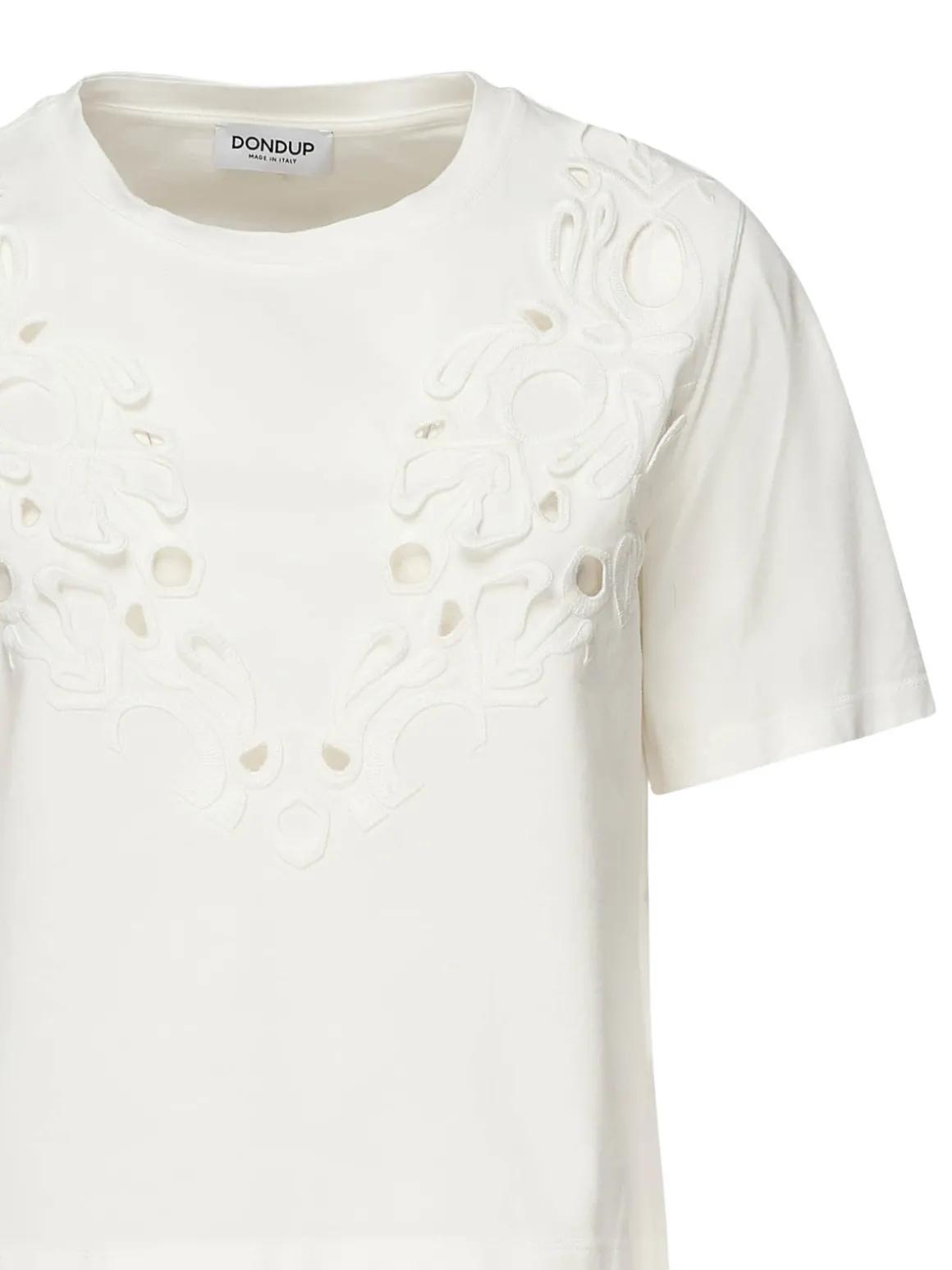 T-shirt ritagliata in maglia di cotone