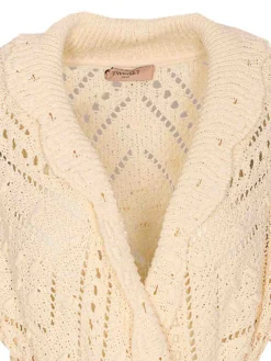 Twinset Beige a maglia cardigan