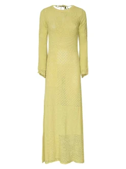 Vestito a maglia a pizzo lungo