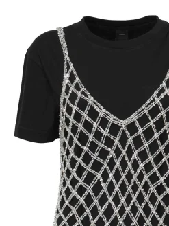 Vestito a T-shirt con paillettes