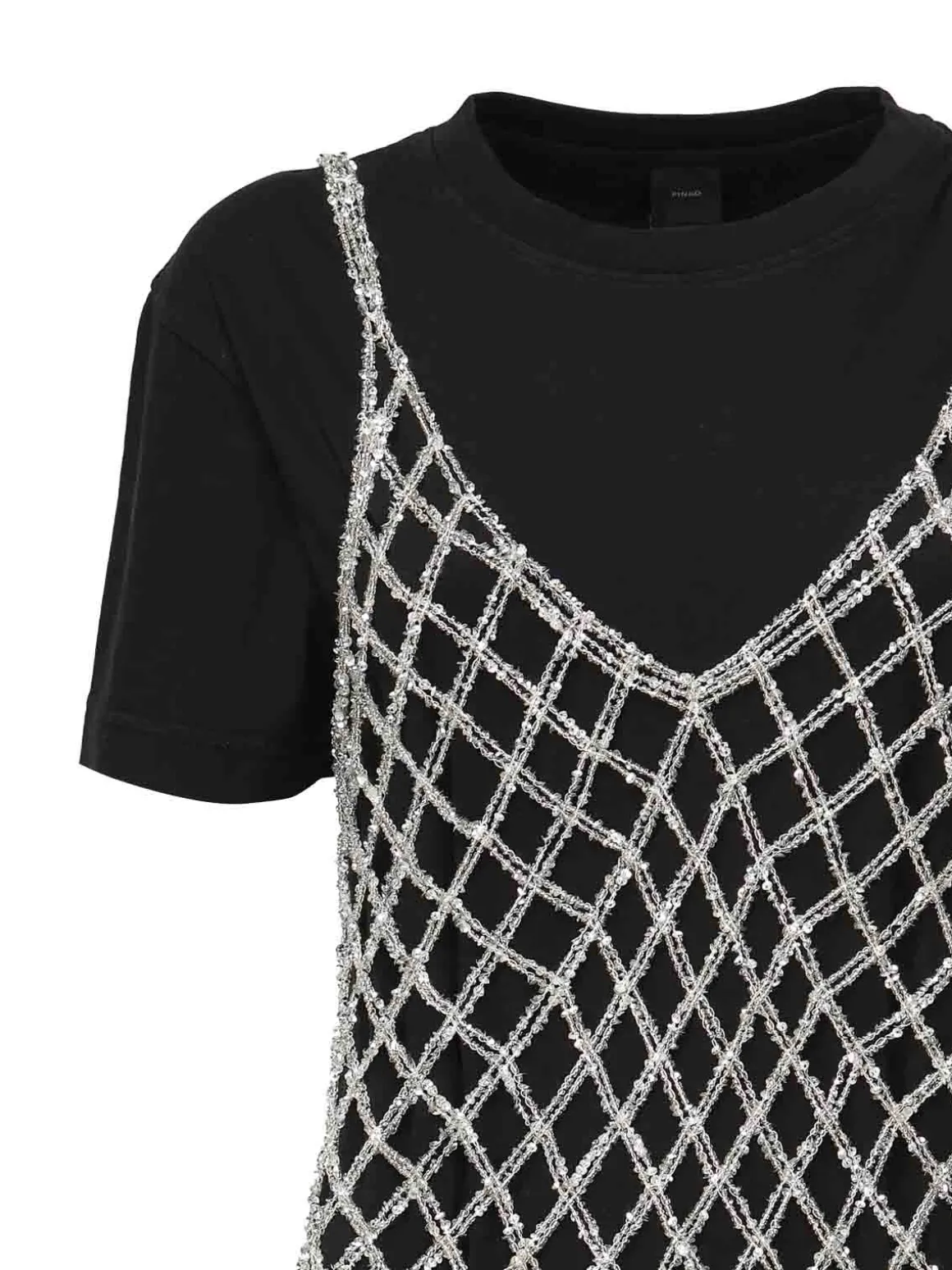 Vestito a T-shirt con paillettes