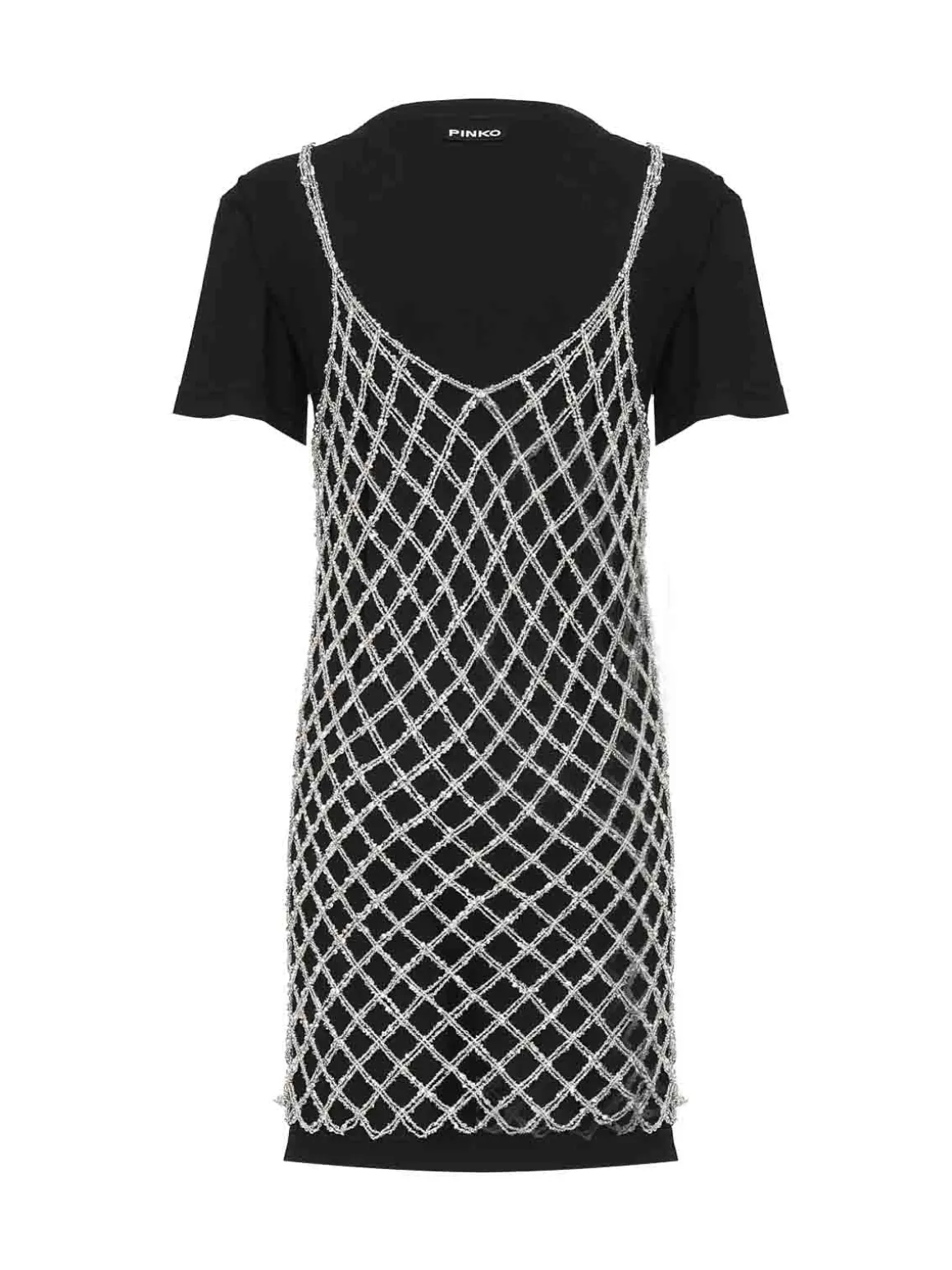 Vestito a T-shirt con paillettes