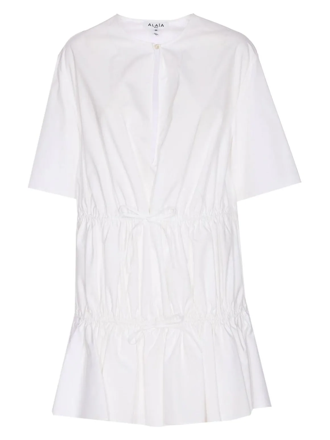 Vestito a volant bianco