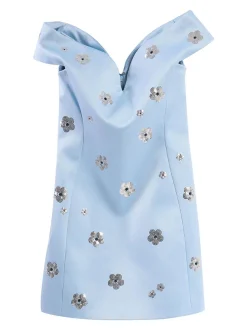 Vestito abbellito con paillettestri