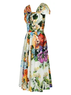 Vestito di cotone multicolore Fiorato