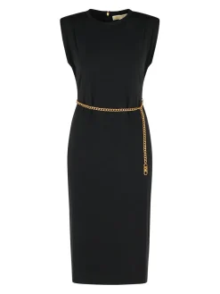 Vestito di miscela in poliestere nero