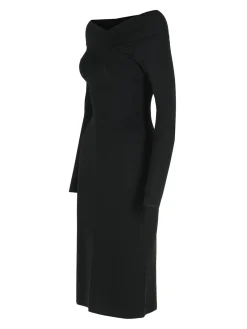 Vestito di miscela viscosa nera