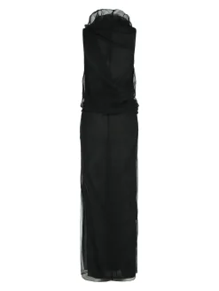 Vestito di seta nera a jeanty