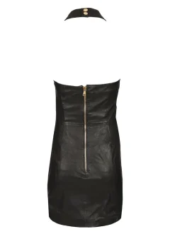 Vestito in pelle corta