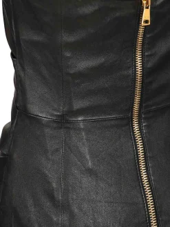 Vestito in pelle corta