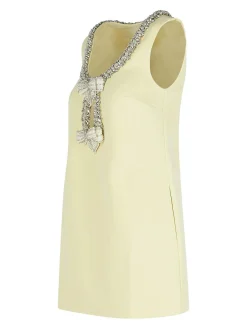 Vestito in poliestere giallo arco