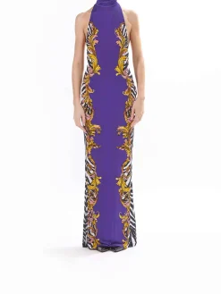 Vestito Lungo Zebra Barocco