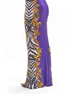 Vestito Lungo Zebra Barocco