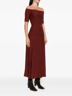 Vestito maxi a pieghe a maglia Kurt