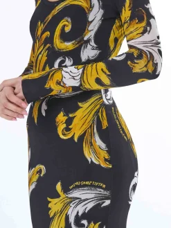 Vestito Organzino Barocco Manica Lunga